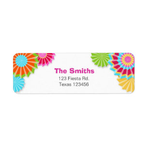 Étiquette de l'adresse de retour Fiesta Mexicaine