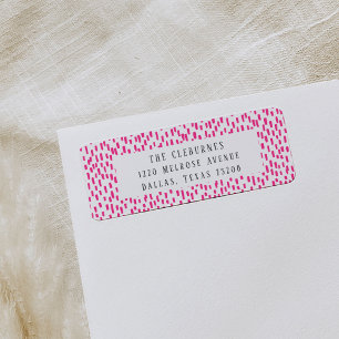 Étiquette de l'adresse de retour Hot Pink