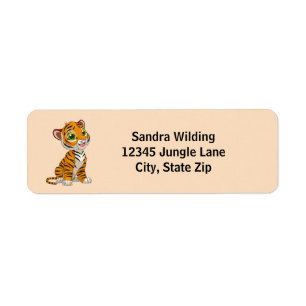 Étiquette de l'adresse de retour Little Tiger