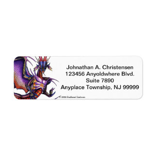 Étiquette de l'adresse de retour Monarch Dragon