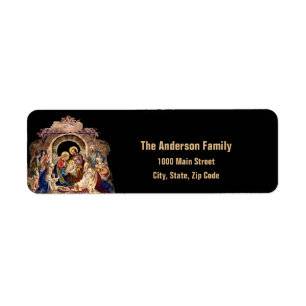 Étiquette de l'adresse de retour Nativité de Jésus