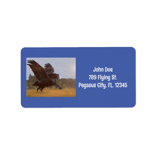 Étiquette de l'adresse de retour Pegasus (Devant)