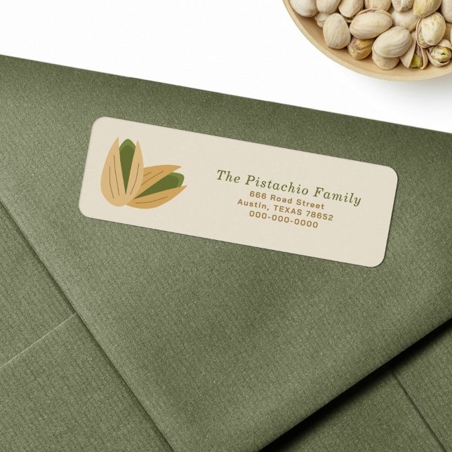 Étiquette de l'adresse de retour Pistachio (Pistachio Return Address Label)