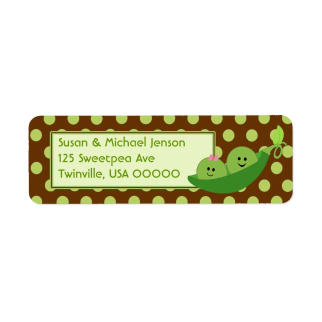 Étiquette de l'adresse de retour pour garçon et fi (Devant)