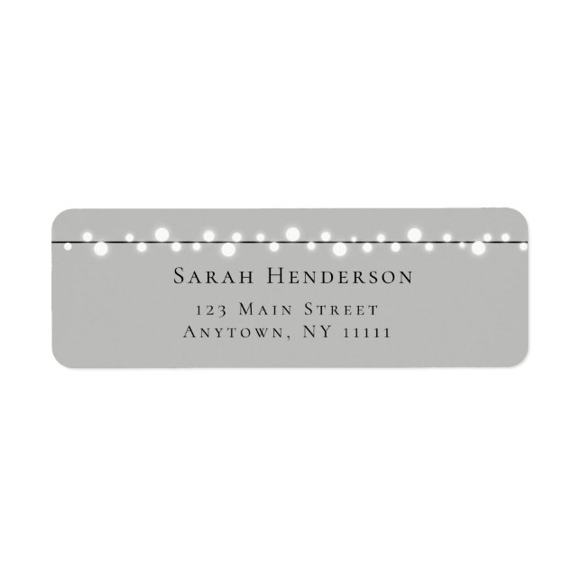 Étiquette de l'adresse de retour Rustic Grey (Devant)