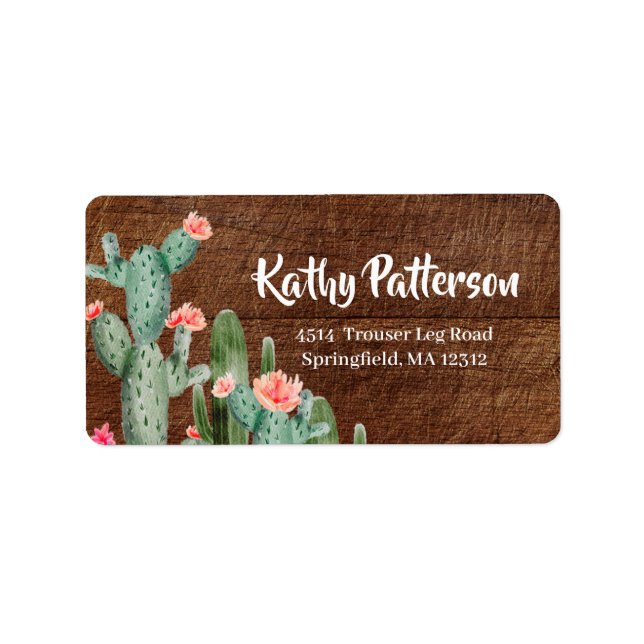 Étiquette de l'adresse de retour Rustic Mexican Ca (Devant)