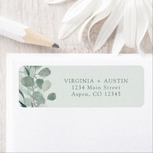 Étiquette de l'adresse de retour Sage Eucalyptus