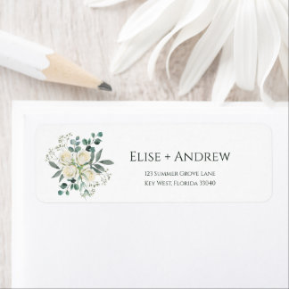 Étiquette de l'adresse de retour Sage & White
