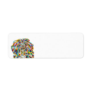 Étiquette de l'adresse de retour Shih Tzu