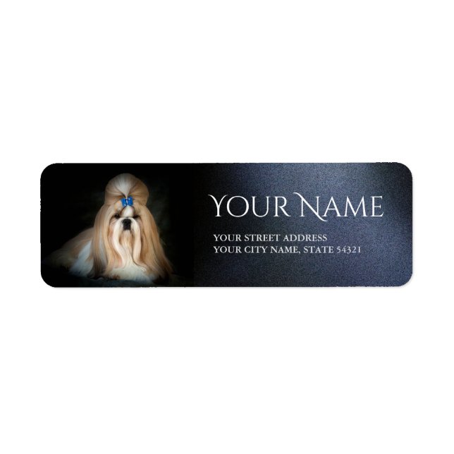 Étiquette de l'adresse de retour Shih Tzu (Devant)