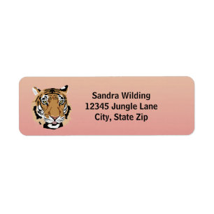 Étiquette de l'adresse de retour Tiger