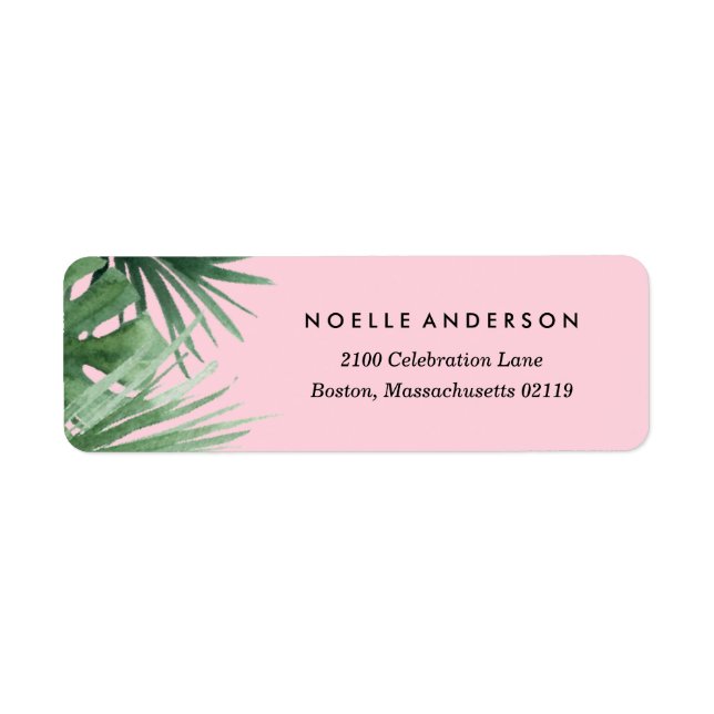 Étiquette de l'adresse de retour Tropical (Devant)