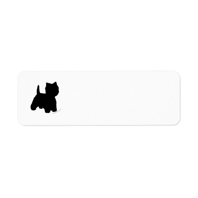 Étiquette de l'adresse de retour Westie (Devant)
