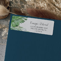 Étiquette de l'adresse de retour Wild Tropical Pal