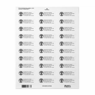 Étiquette de l'arbre de vie à gauche