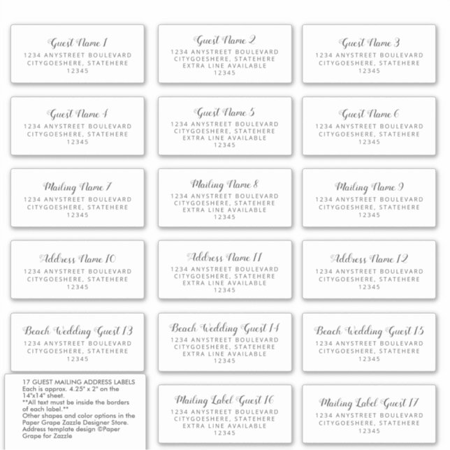 Étiquette de l'autocollant d'adresse de messagerie (Devant)