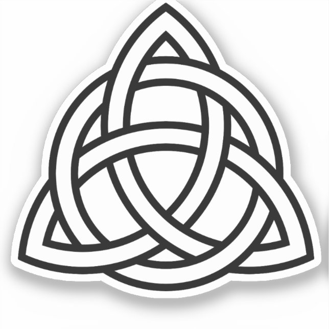 Étiquette de l'autocollant de triquetra noeud de t (Recto)