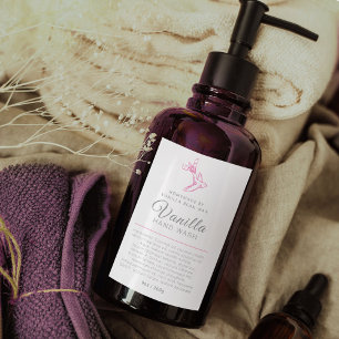 Étiquette de lavage à main beauté