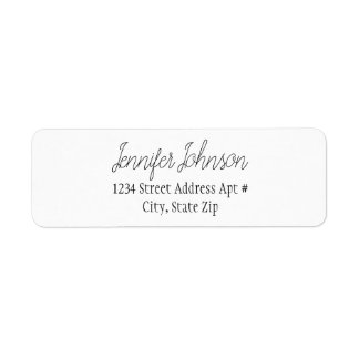 Étiquette de l'enveloppe de l'adresse de retour de