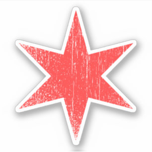 Étiquette de l'étoile de drapeau de Chicago Pati