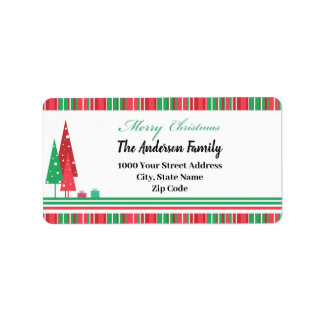 Étiquette de l'illustration Red Green Christmas Tr