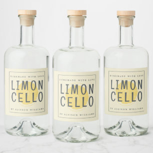 Étiquette de Limoncello fait maison sur mesure