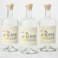 Étiquette de Limoncello fait maison sur mesure
