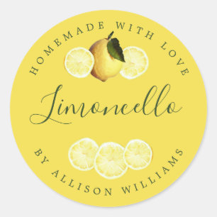 Étiquette de Limoncello fait maison sur mesure Jau