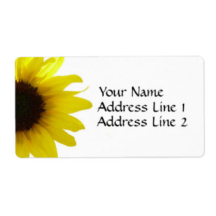 Étiquette de livraison de tournesol