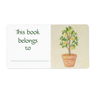 Étiquette de livre citron