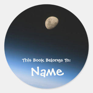 Étiquette de livre de lune personnalisé