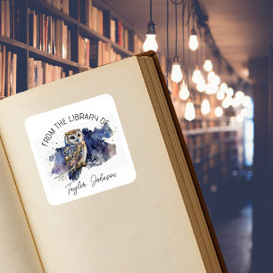 Étiquette de livre étoilée ciel nocturne céleste h