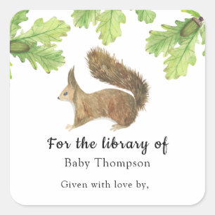 Étiquette de livre pour Baby Shower d'automne, liv