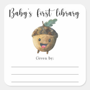 Étiquette de livre pour Baby Shower d'automne, liv