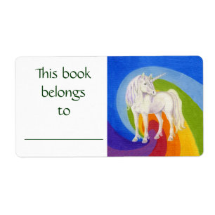 Étiquette de livre Unicorn