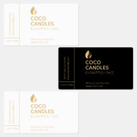 Étiquette de logo de bougie moderne