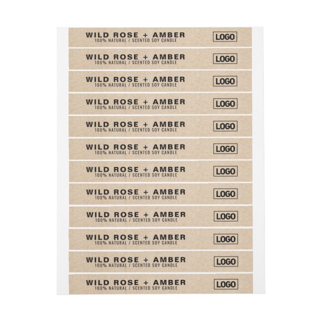 Étiquette de logos à bougie mince en papier de pho (Feuille)