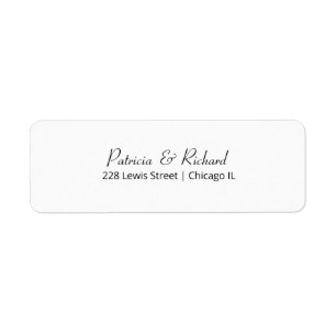 Étiquette de mariage à typographie simple pour sav