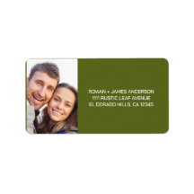 Étiquette de mariage Bohème couple fleurs pressées