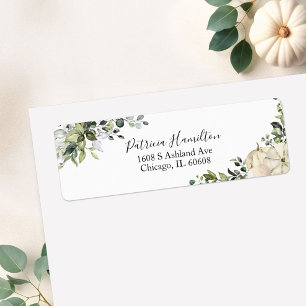 Étiquette de mariage champêtre citrouille automne