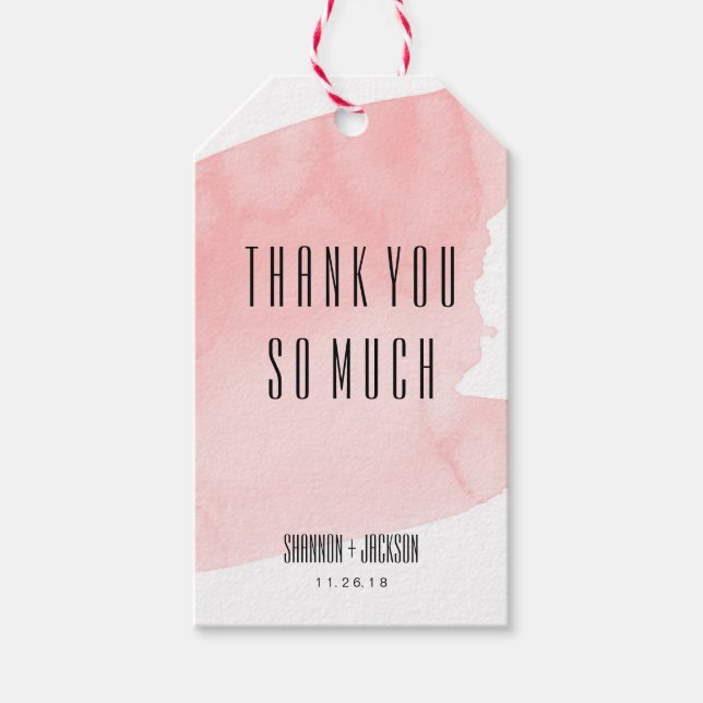 Étiquette de mariage couleur rose (Devant)