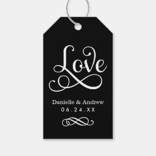 Étiquette de Mariage Élégante avec Monogramme Call