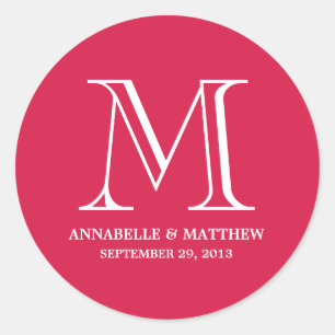 Étiquette de mariage préféré pour les monogrammes