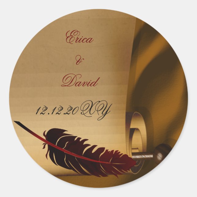 étiquette de mariage vintage (Devant)