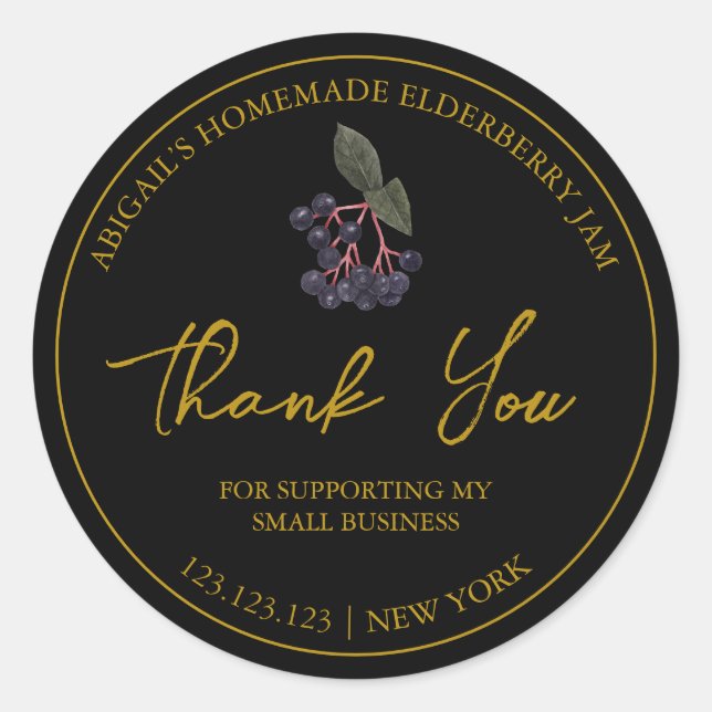 Étiquette de Merci de confiture d'airelle maison s (Devant)