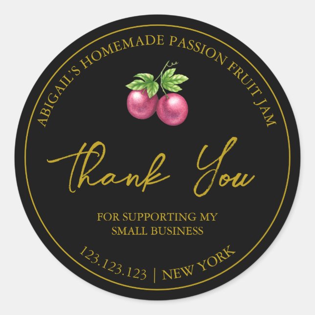 Étiquette de Merci de confiture simple maison (Devant)