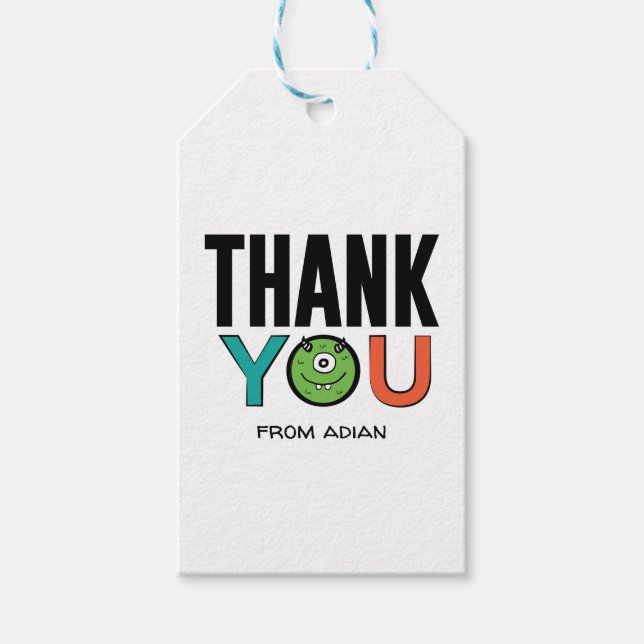 Étiquette de Merci de monstre Favor (Devant)