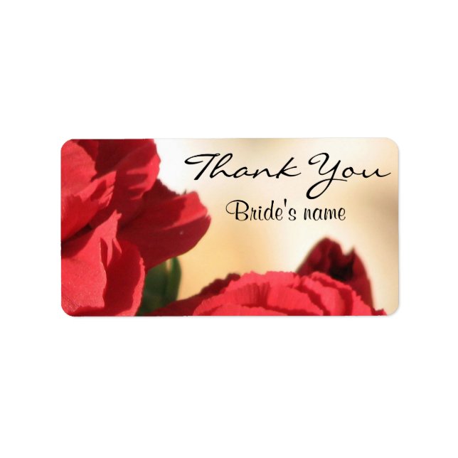 Étiquette de Merci floral personnalisé (Devant)