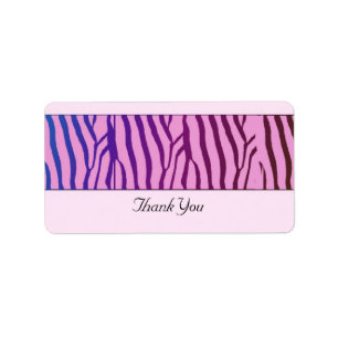 Étiquette de Merci moderne Zebra