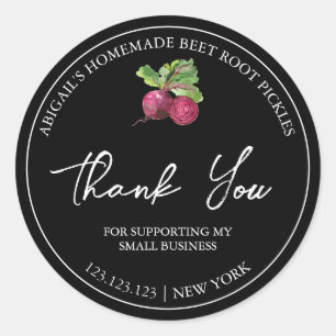 Étiquette de Merci simple à la racine de betterave